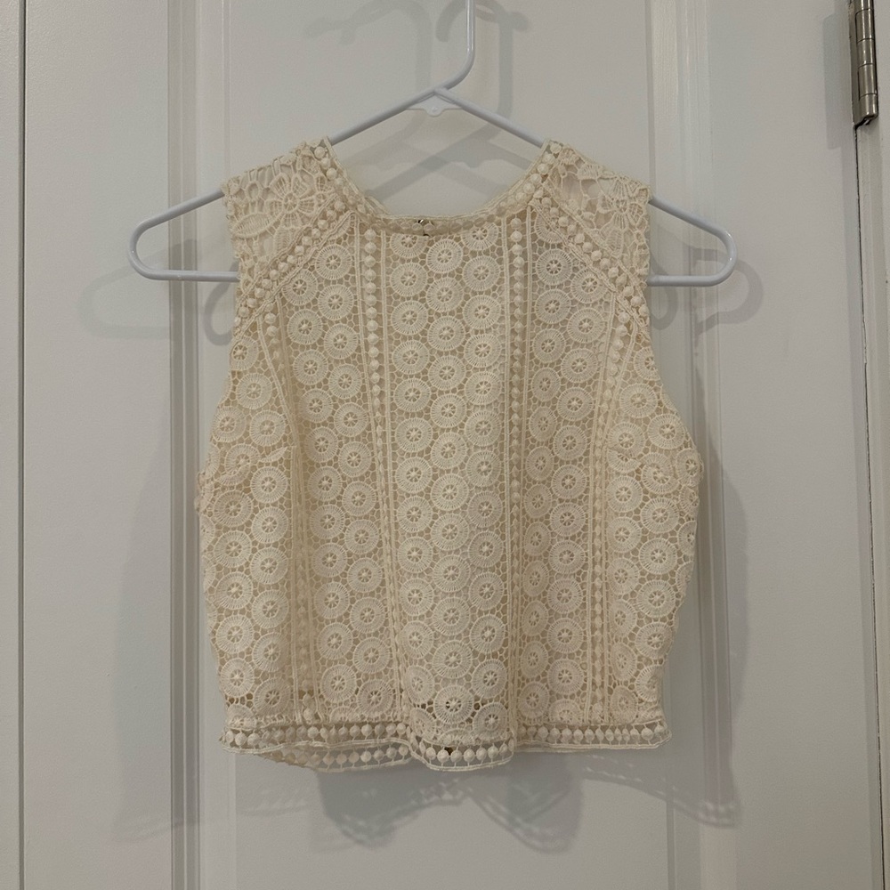 A&F xs laced cropped tank